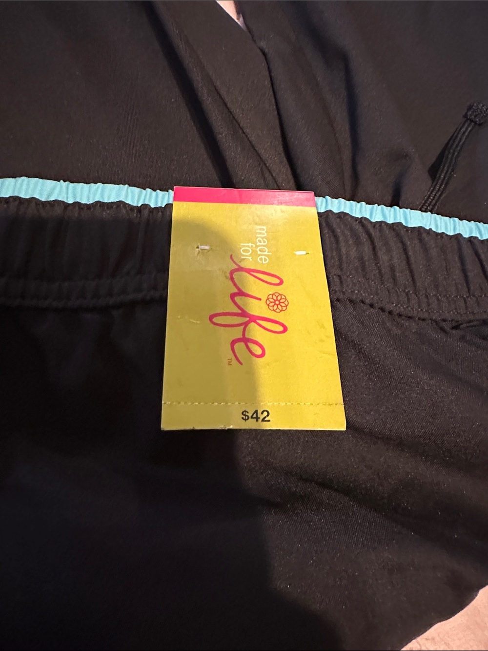 made for life Black Track Pants with Teal Side Stripe - Picture 7 of 7